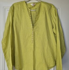 Linen Green Blouse